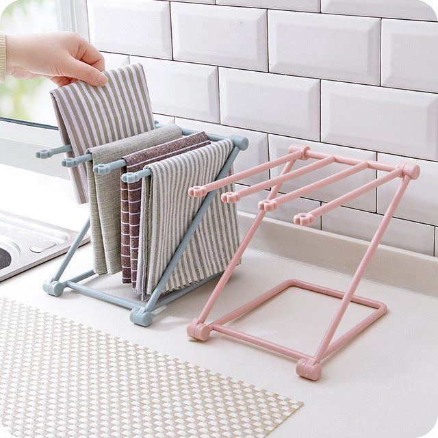Foldable dishcloth shelf