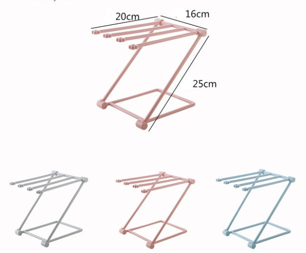 Foldable dishcloth shelf