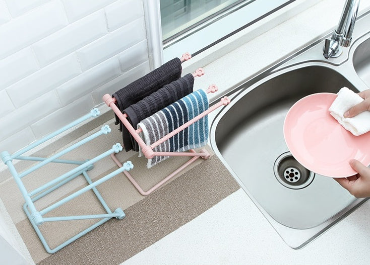 Foldable dishcloth shelf