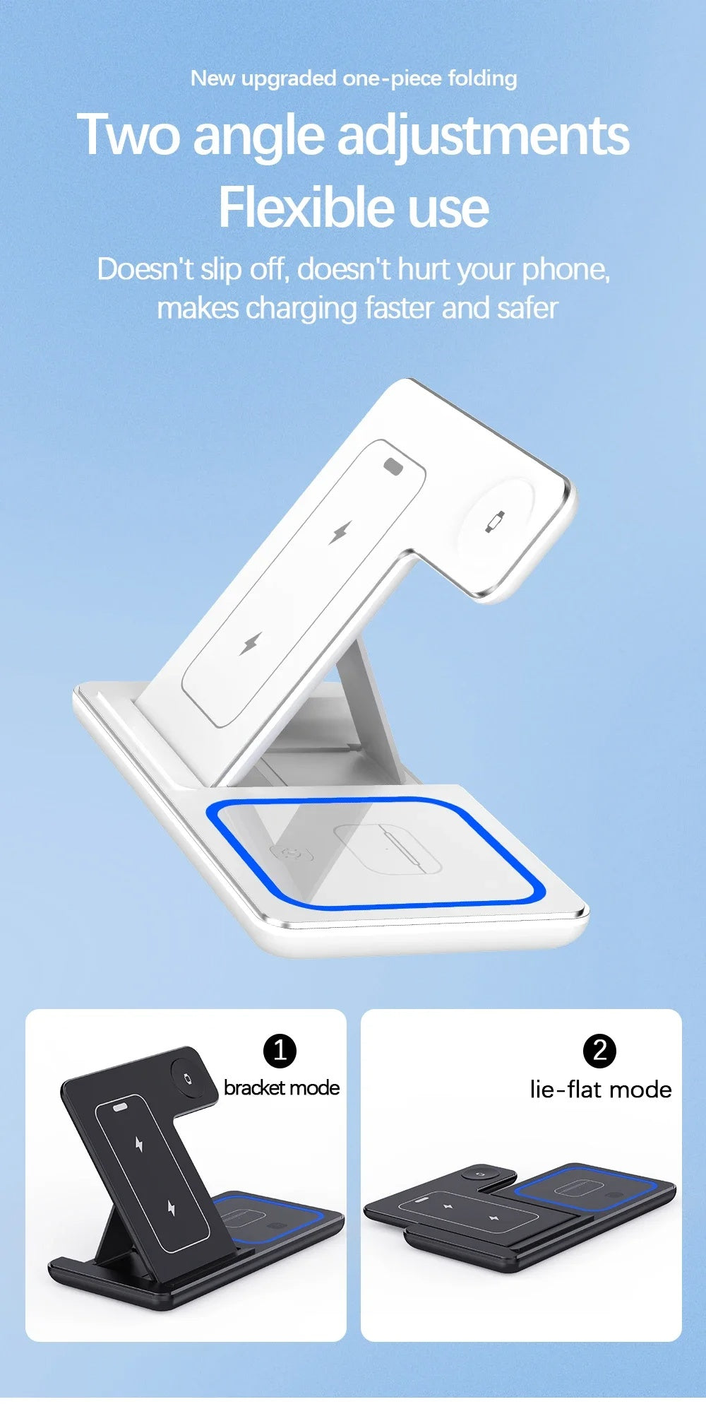 3-in-1 Wireless fast charging station