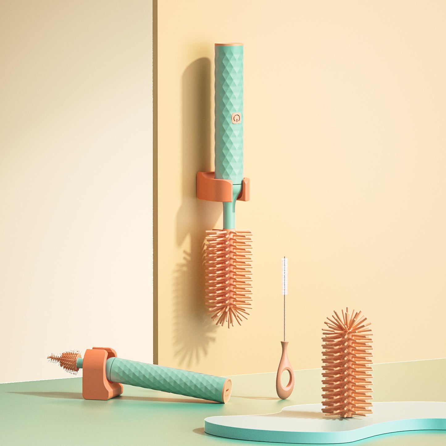 Electric bottle cleaning brush