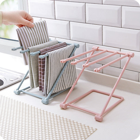 Foldable dishcloth shelf